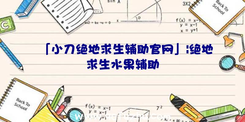 「小刀绝地求生辅助官网」|绝地求生水果辅助